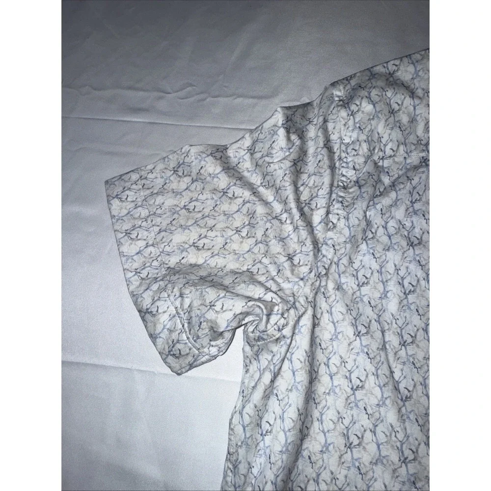 Bugatchi short-sleeved 8 Way Stretch double-mercerized Sz M Performance Grey